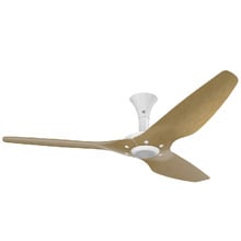 Haiku 152cm DC White & Brown Low Profile Smart Ceiling Fan with Remote Control